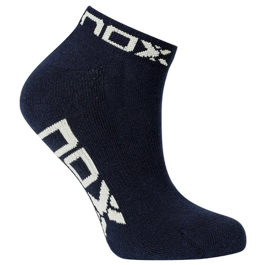Women's ankle performance socks navy blue with white logo