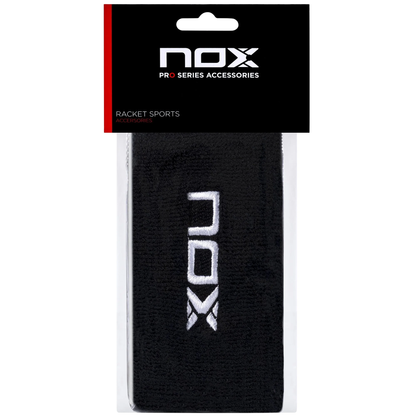 Long Sport Wristbands Black with White logo